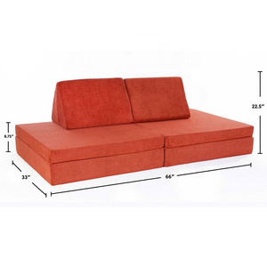 Cheap wholesale hot sale OEM kids' sofa nugget kids couch memory foam children sofa kids play couch