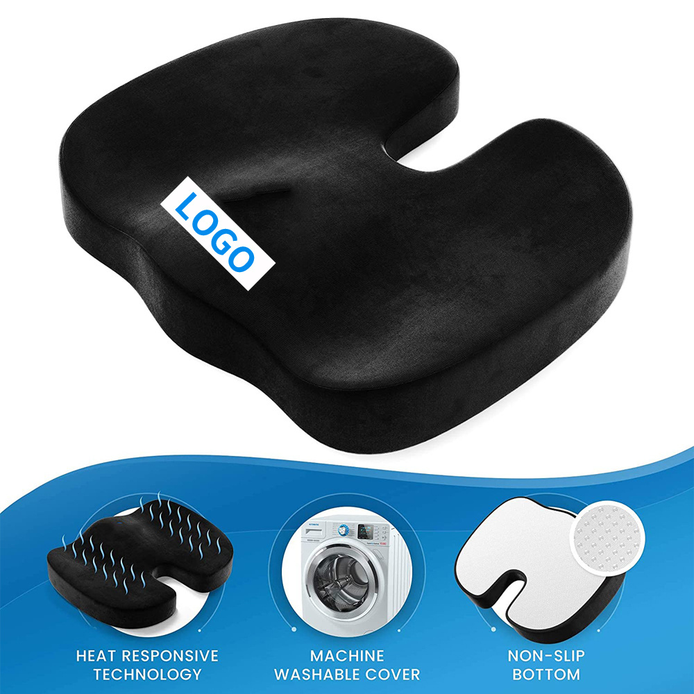 Hot Selling Custom Logo/packaging Coccyx Ergonomic Memory Foam Outdoor/office Chair Orthopedic Gel Car Seat Cushions