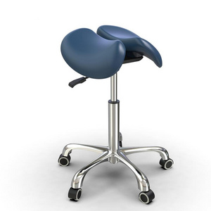 Professional Manufacture Factory Hot Sale Custom Popular Adjustable Rolling Swivel Saddle Stool Saddle Chair with Wheels