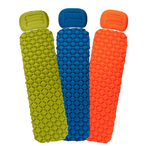 Self Inflating Camping Sleeping Mat pad Water Repellent Coating with Attached Inflatable Pillow