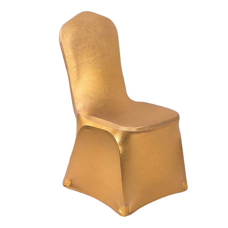 Luxury Gold Chair Covers Universal Stretch Chair Slipcovers Protector for Wedding  Banquet and Party