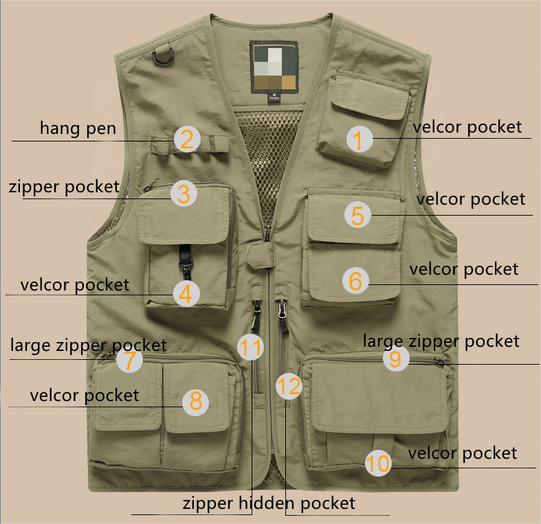 Vestes Pour Hommes Soft Shell Multi Pocket Photography Quick Dry Vest Life Jacket Outdoor Fishing And Hunting Vest For Men