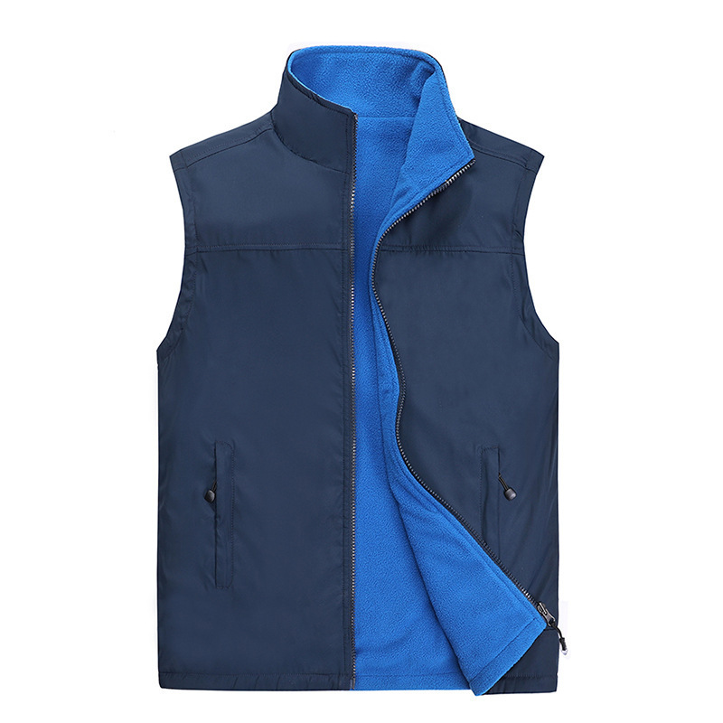 Wholesale Winter Custom Softshell Jacket  Fleece Vest Men Polyester Windproof Utility Vest Men Black Fleece Vest