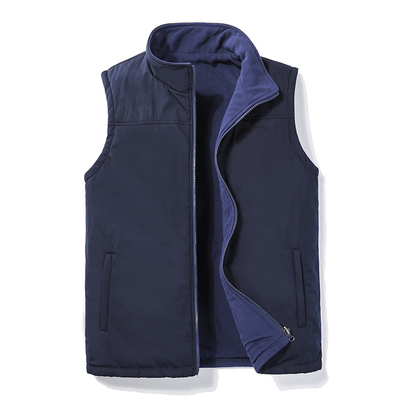 Wholesale Winter Custom Softshell Jacket  Fleece Vest Men Polyester Windproof Utility Vest Men Black Fleece Vest