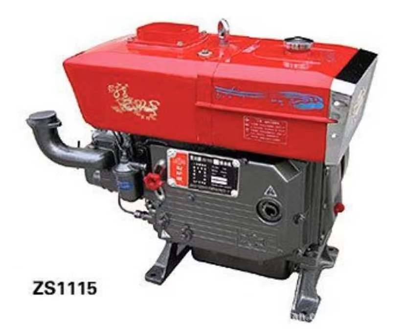 High Quality Four-Stroke Powerful Single Cylinder  Diesel Engine ZS1115 Direct Injection