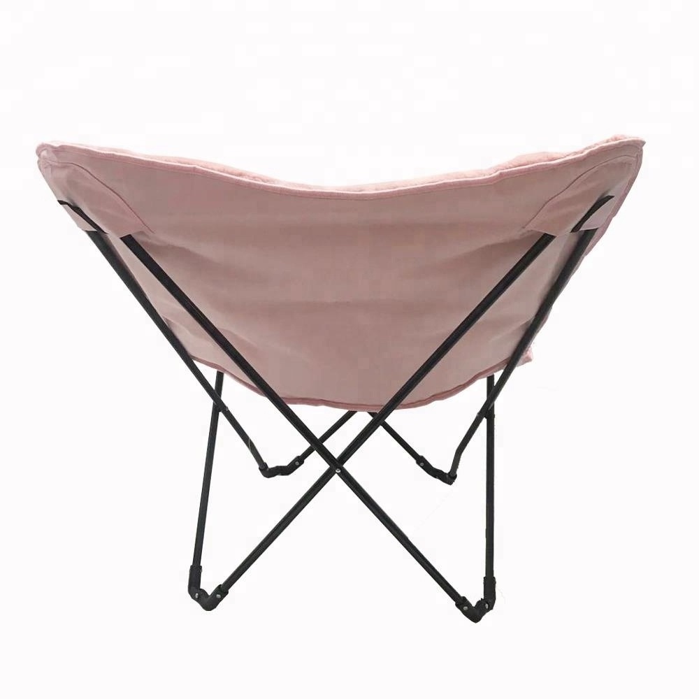 Rouser Outdoor Portable Cotton Folding Faux Fur Garden Furniture Living Room Camping Glamping Butterfly Chair