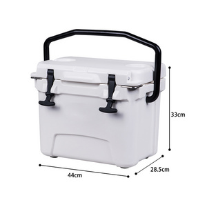 Rouser Outdoor Large Mini 10QT Space Camping Fish Medical Car Plastic Corona Ice Cream Chest Cooler Box  with Wheel