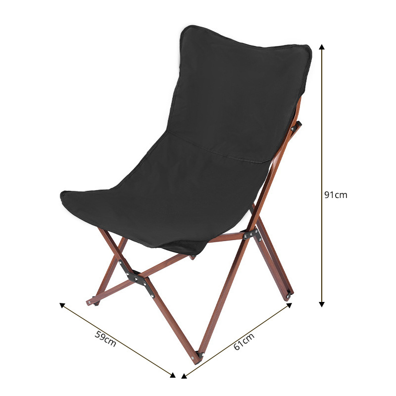 Rouser Outdoor Comfy Touring Outdoor Lightweight Collapsible Camp Picnic Portable Oxford Folding Moon Butterfly Camping Chair