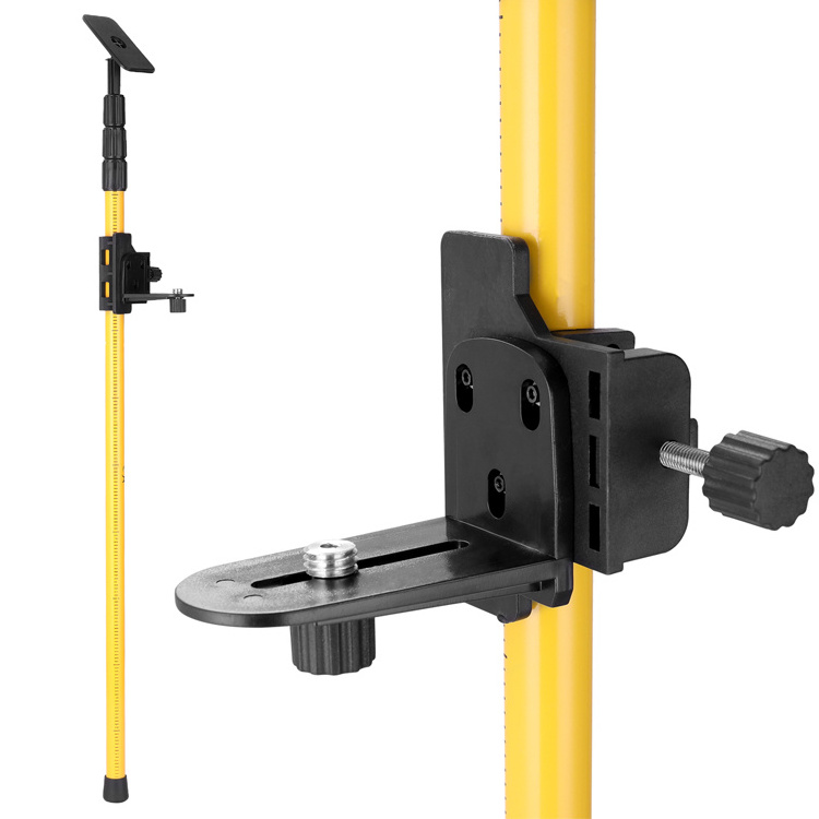 Extend Laser Level Bracket Adapter Mount Ceiling Leveling Rod Laser Level Telescoping Pole with 1/4\\\