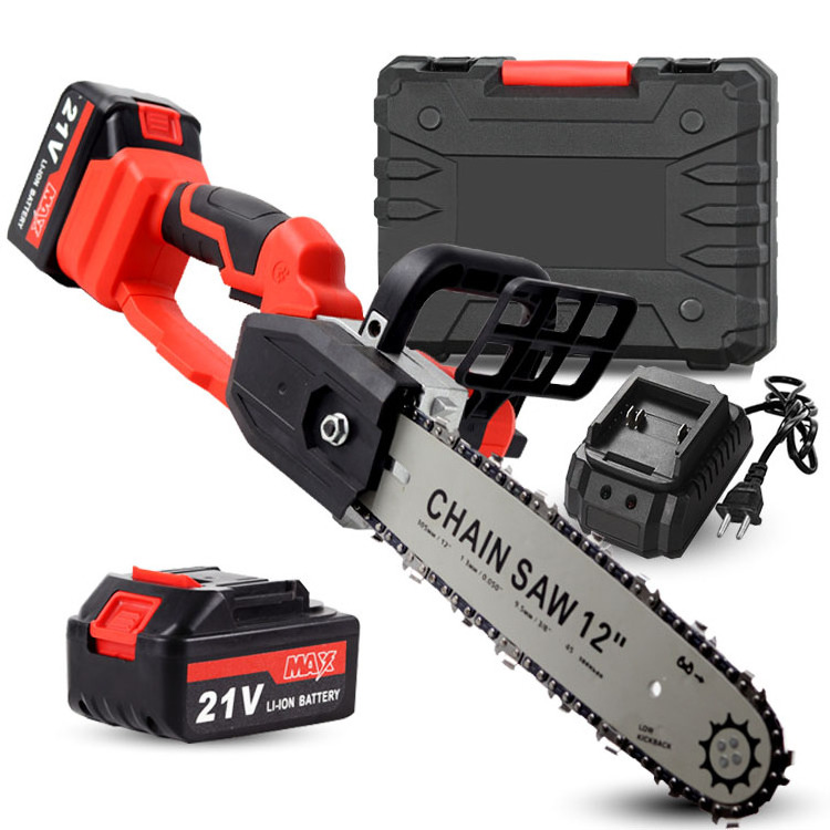 hot sale 12inch 21V Hand Battery Chain Saw Rechargeable Lithium Chainsaw