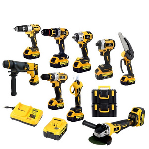 Yellow Combo Power Tools 9 Kits Tool Set 20v Volt 18v Volt XRP Dew Drills Saw power tools