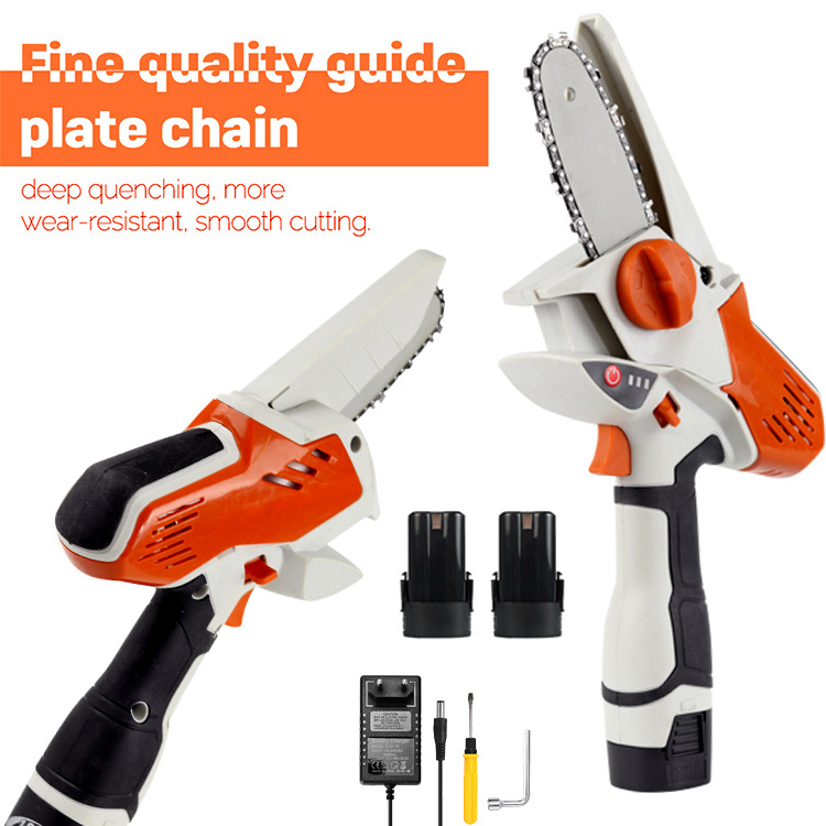 FDLJ Mini Electric Chain Saw One-Hand Woodworking Lithium Battery Pruning Chainsaw Wood Cutter Cordless Garden Rechargeable Tool