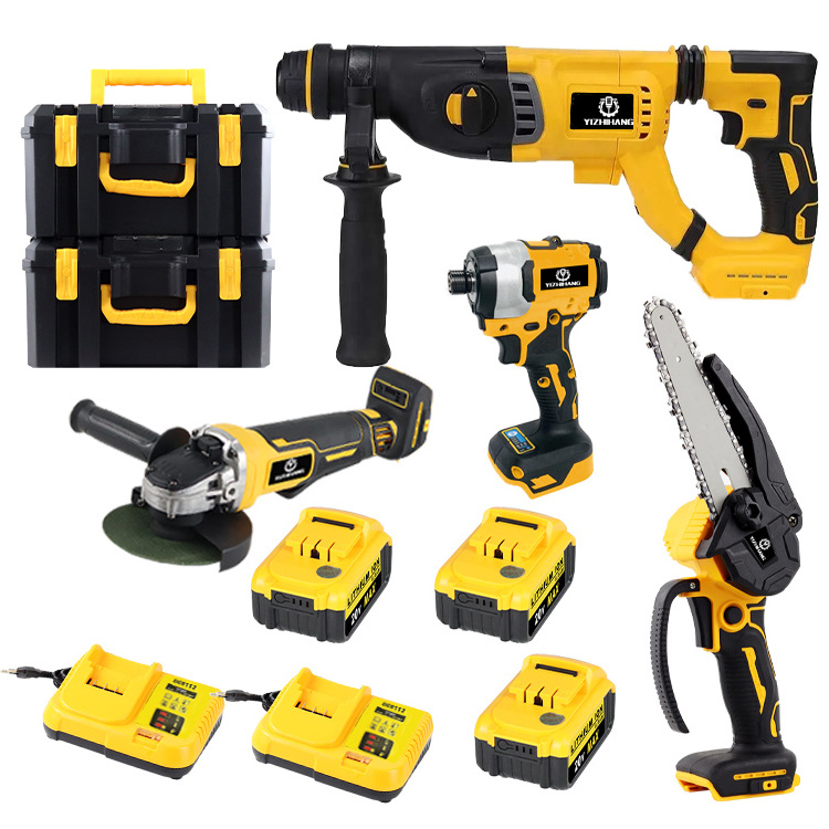 20v dewa cordless drills power tool sets combo kit electric power wrenches concrete impact drill and grinder tool set