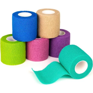 Variety Colored Cohesive Cotton First Aid Pressure Medical Bandages Self Adhesive Crepe High Elastic Bandage