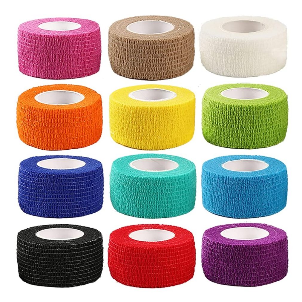 Variety Colored Cohesive Cotton First Aid Pressure Medical Bandages Self Adhesive Crepe High Elastic Bandage