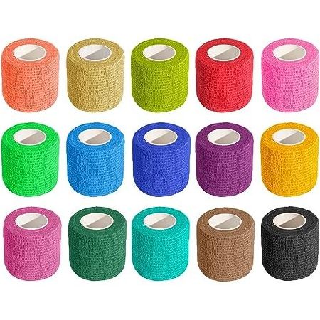 Variety Colored Cohesive Cotton First Aid Pressure Medical Bandages Self Adhesive Crepe High Elastic Bandage