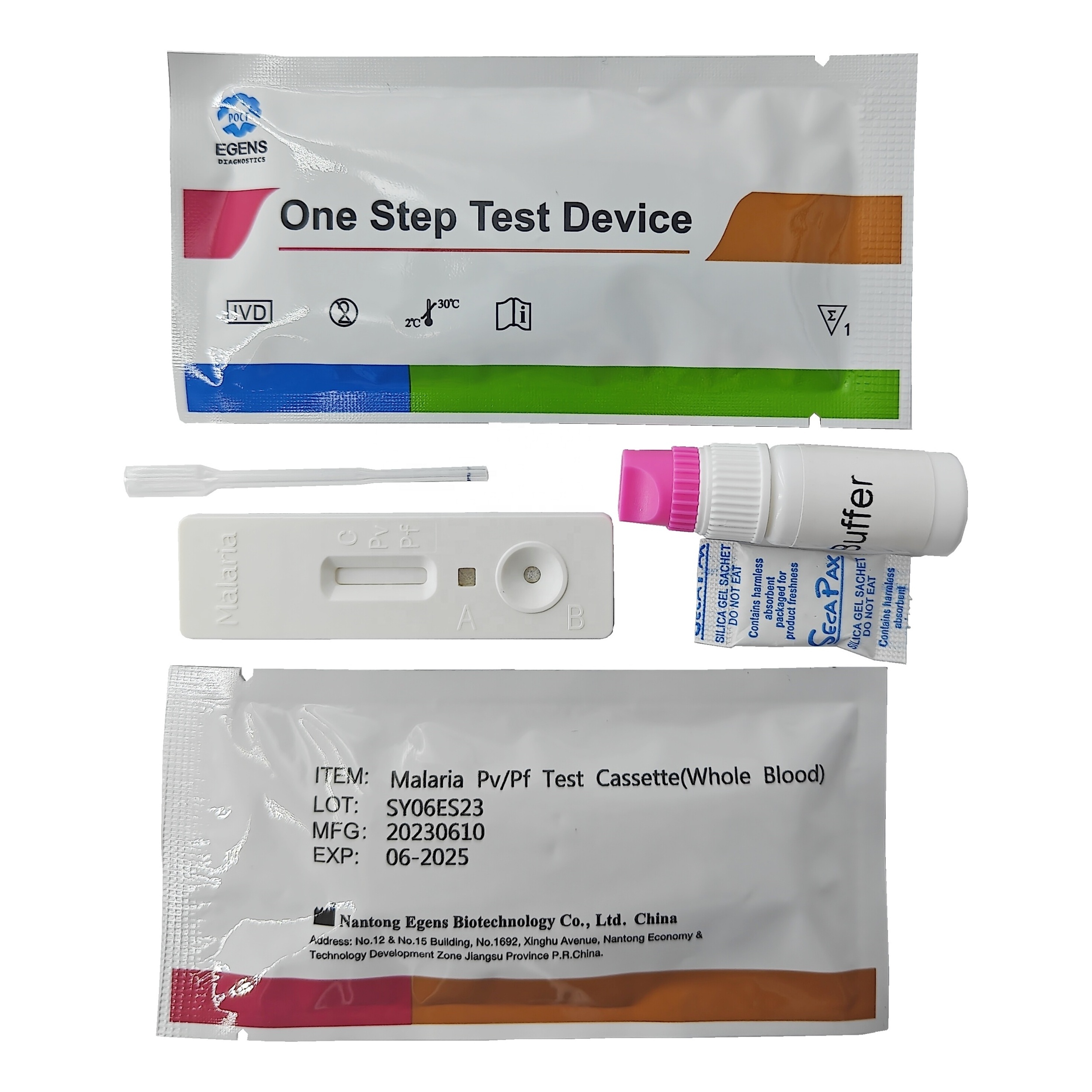 Malaria PV/PF rapid diagnostic test kit