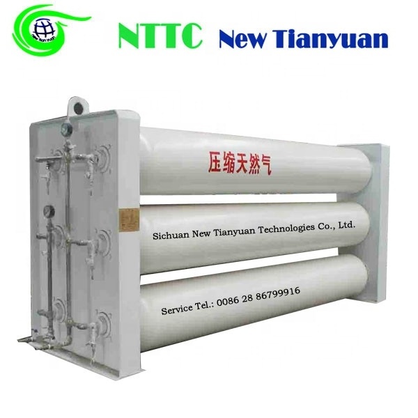 40Ft Factory Made Gas Station Equipment, CNG Jumbo Tube 25MPa Portable Cylinder Tube Storage Cascade