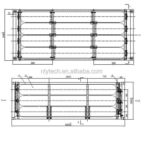 12 Tubes Helium Medium Cylinder Jumbo Tube Semi Trailer