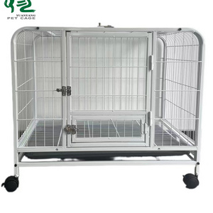 Cost-effective heavy duty dog cage for indoor cages for large dogs Multi-size folding dog cage with wheel mounted mobility