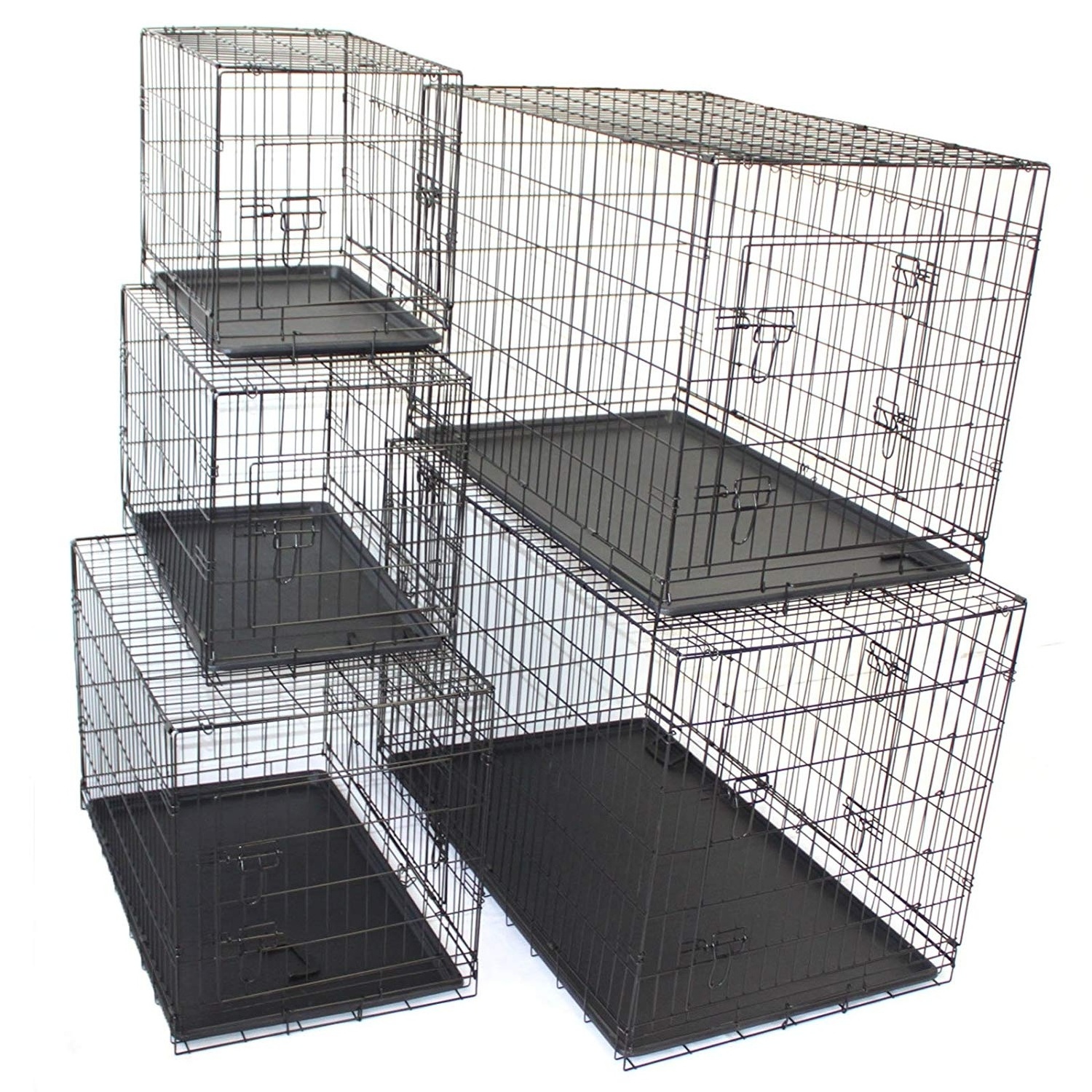 Wholesale Folding cage Pet cage Folding dog Cat Rabbit puppy folding crate Large folding wire pet cage Large dog cat