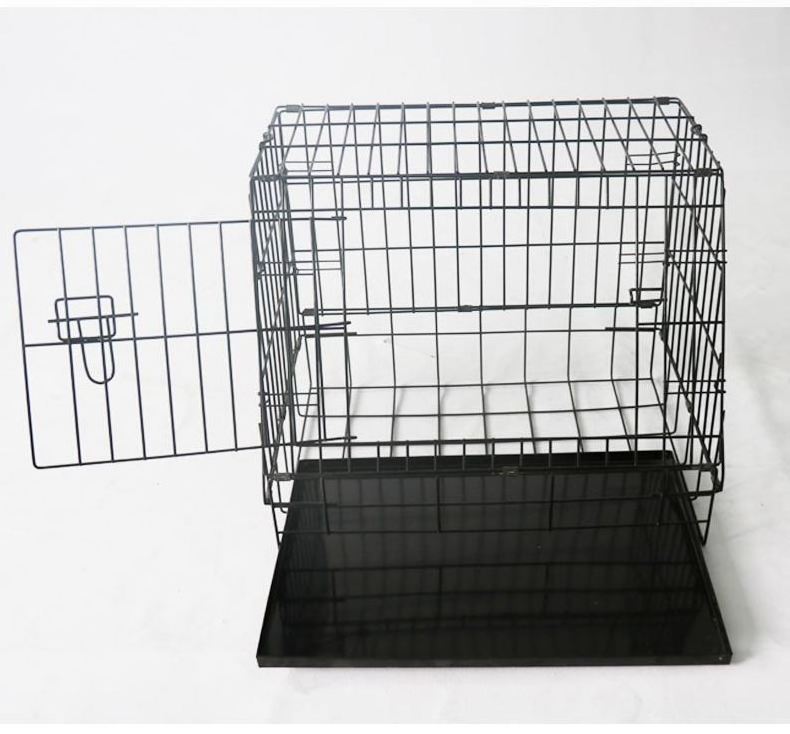 Custom designed stackable crates for large dog cages Classic black single door folded well for installation durable wire ruggedi