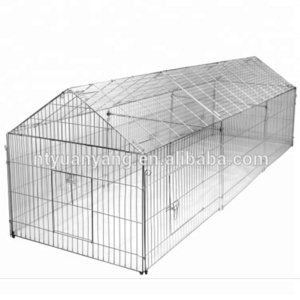 wholesale new design high quality easy clean pet cage chicken coop with sunshade, metal wire outdoor chicken cage