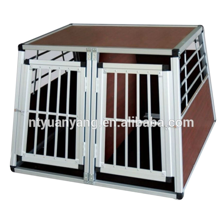 Transport Box Wholesale Aluminum The Factory Sells The Popular Model Car Double Door Dog Cage. Metal Wire,metal for Dogs ISO9001