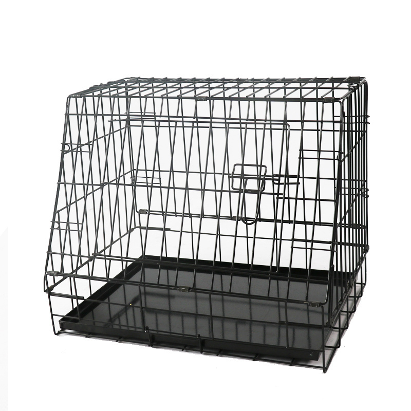 Custom designed stackable crates for large dog cages Classic black single door folded well for installation durable wire ruggedi