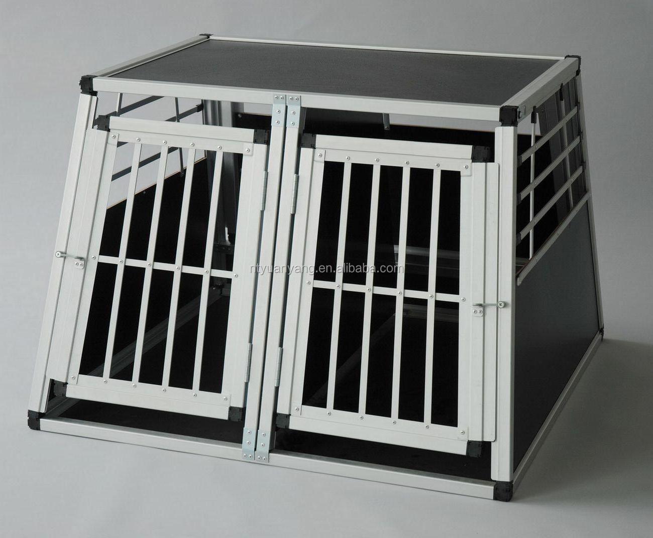 aluminum dog cage crate pet carrier movable pet house in car