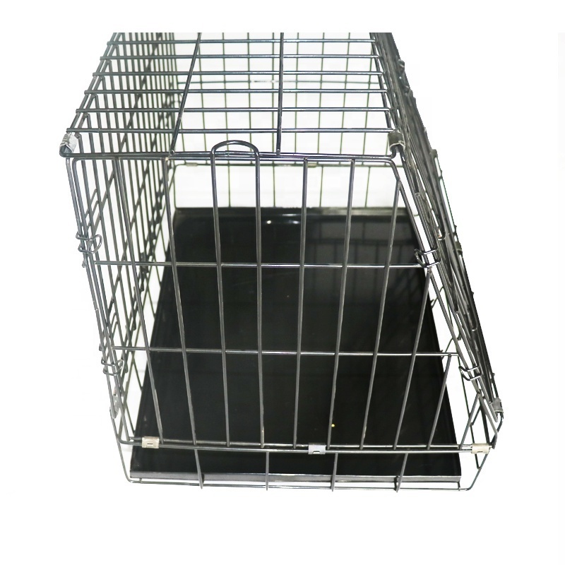 Custom designed stackable crates for large dog cages Classic black single door folded well for installation durable wire ruggedi