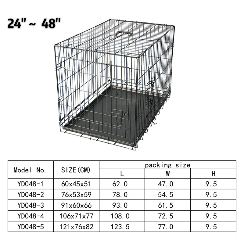 Decorative Folding Metal Wire Dog Cages Crate Pet Kennel Manufacturer Pet Cages, Carriers & Houses Pet Sleeping for Dogs ISO9001