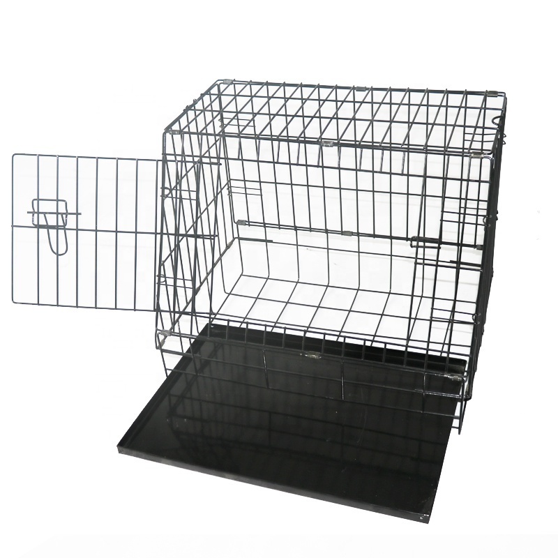 Custom designed stackable crates for large dog cages Classic black single door folded well for installation durable wire ruggedi