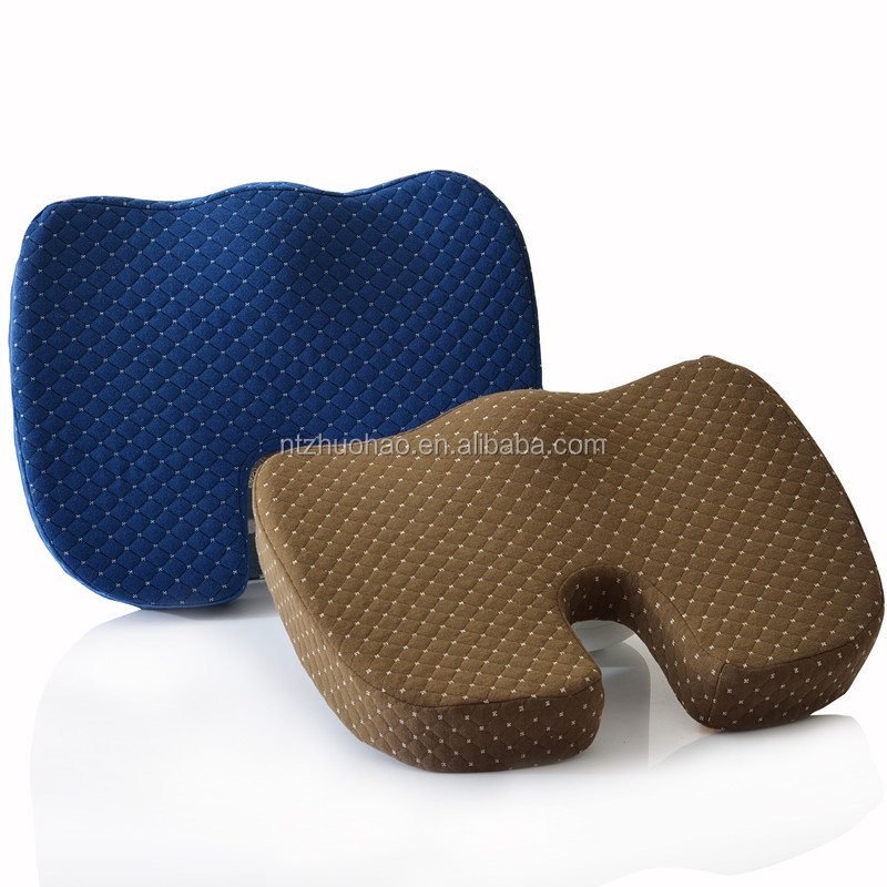 Orthopedic Coccyx Memory Foam Zero Gravity Car Seat Cushion Wheelchair Meditation Rectangle Car Seat with Woven Technique