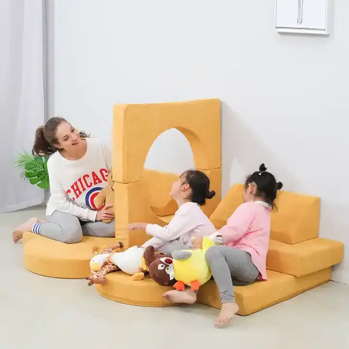 CertiPUR-US Certified Foam Infinitely Modular Kid Configurable Sectional Magnetic Play Couch