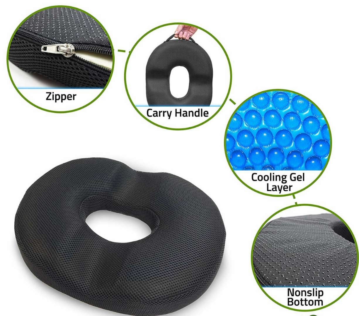 OEM ODM Factory Direct Supply Coccyx Orthopedic Driver Car Chair Mesh Ergonomic Memory Foam Ventilated Gel Seat Cushion