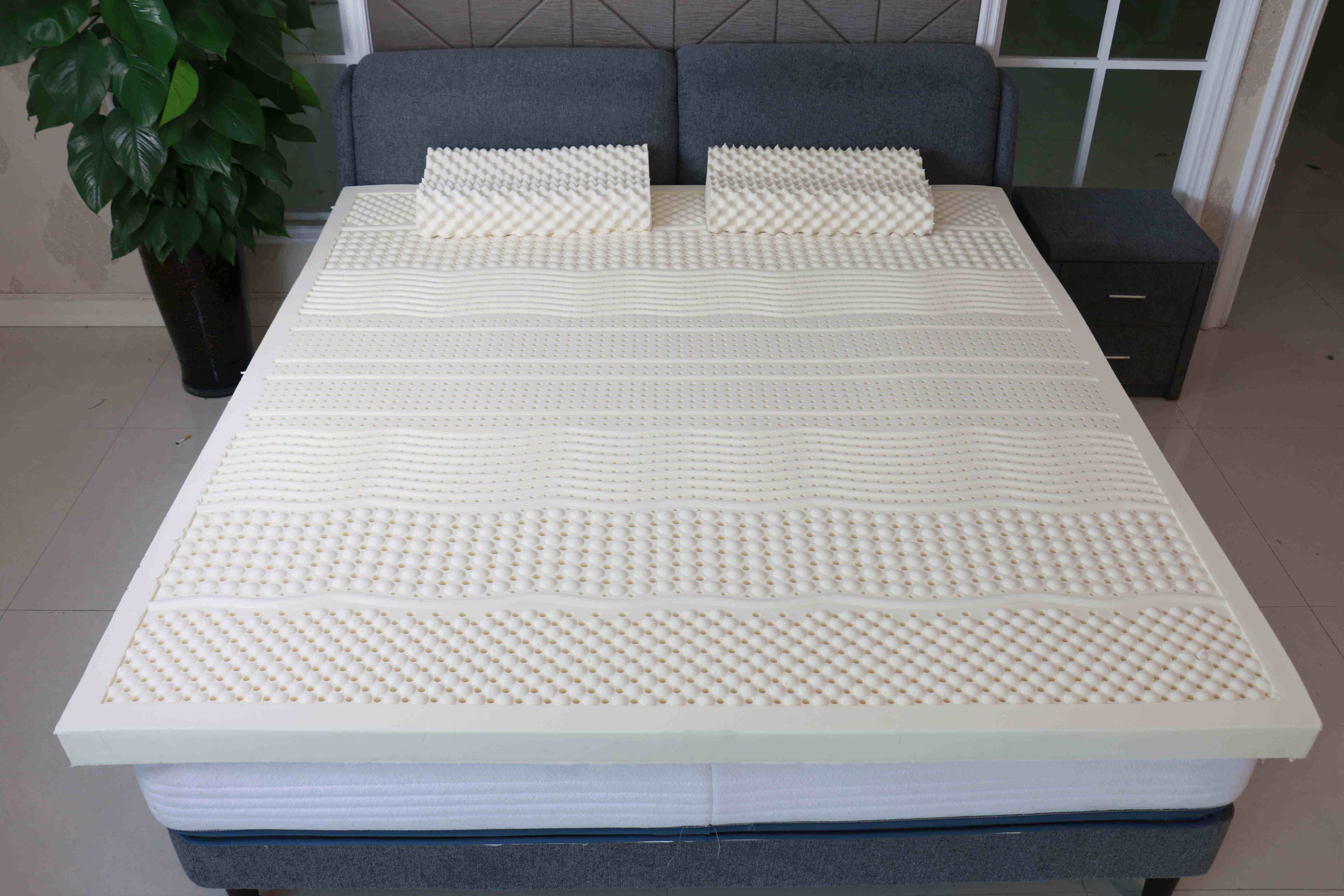 Factory Custom High Quality Dunlop 100% Natural Latex 200*180*10cm  Mattress Comfort Sleeping Bed Mattress