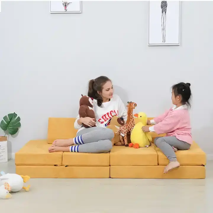 CertiPUR-US Certified Foam Infinitely Modular Kid Configurable Sectional Magnetic Play Couch