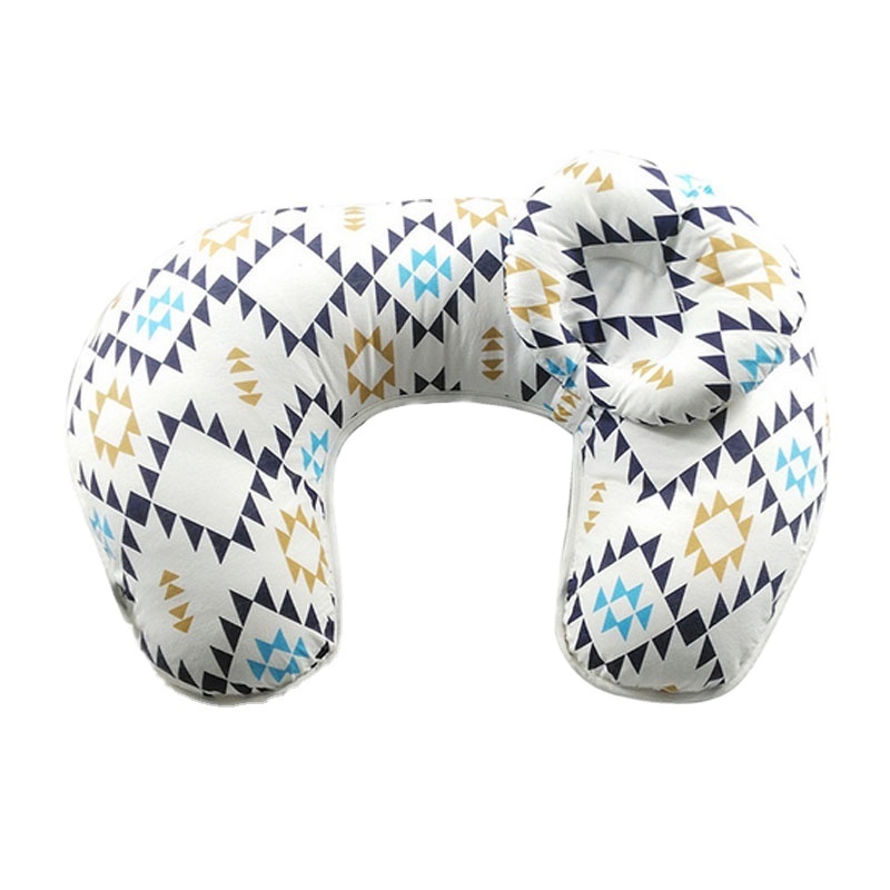 Organic U-Shaped Maternity Breastfeeding Pillow Elastic Baby Nursing Pillow Soft Cotton Fill Fall Bear Plant Print Fabric