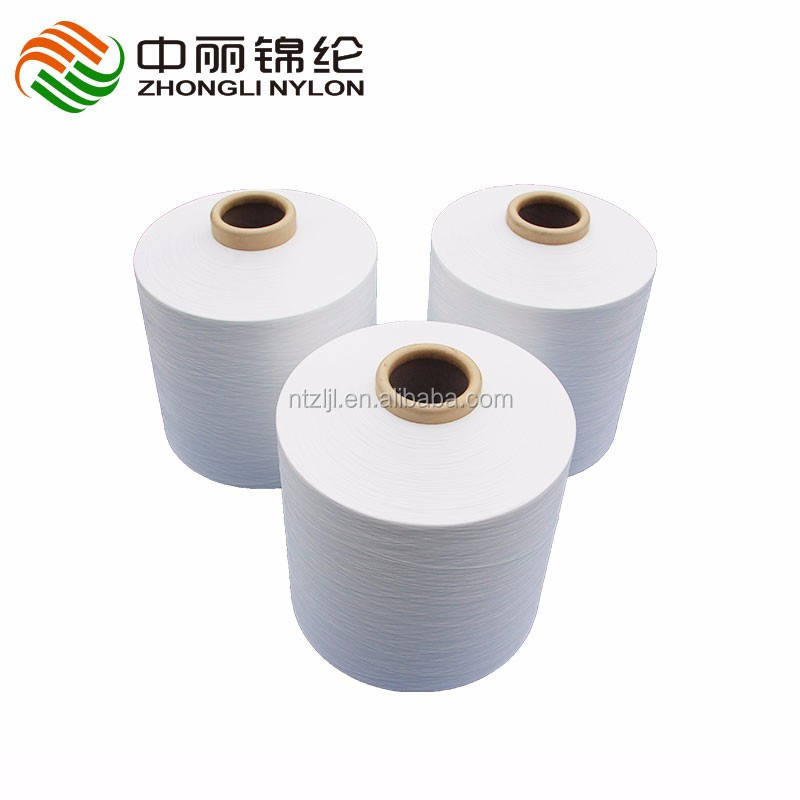 70d/24f/2 100% Nylon 6 Dty Twist Raw White Sd High Stretch Polyamide Yarn for Knitting Socks