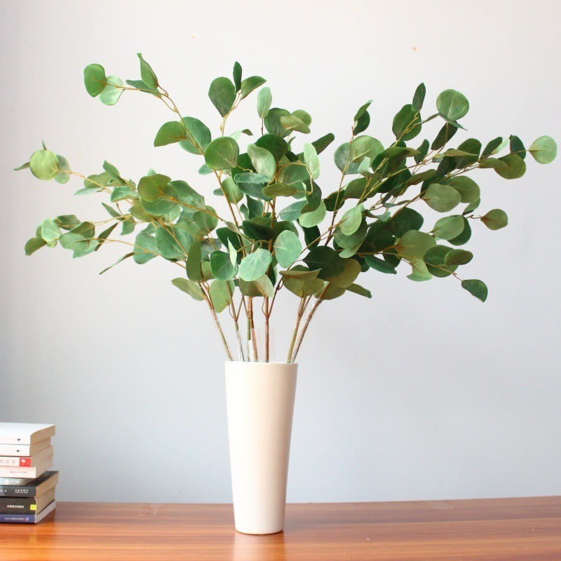 85cm Artificial eucalyptus leaves stem artificial flower arrangements accessories faux plants