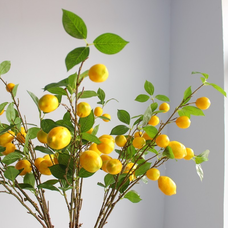 Drop shipping Top quality artificial bonsai lemon tree with thin leaves yellow fruit