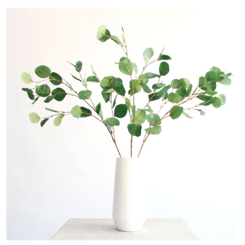 85cm Artificial eucalyptus leaves stem artificial flower arrangements accessories faux plants