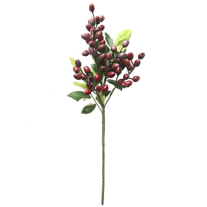 2023 Pastoral Berry Stems Branches Spray Pick artificial flower decoration for Christmas sale