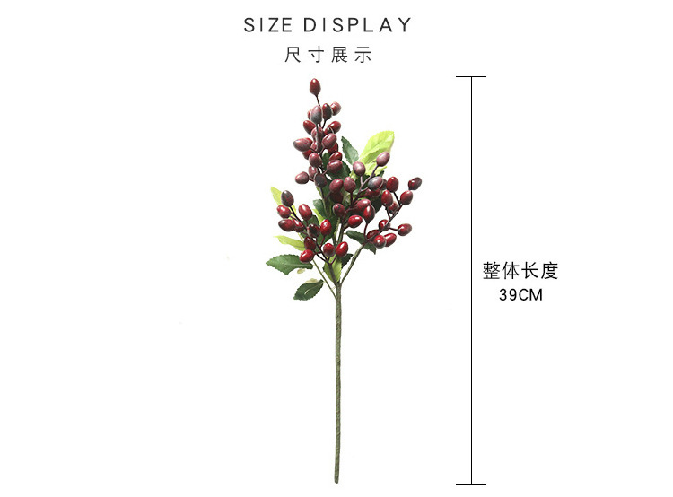 2023 Pastoral Berry Stems Branches Spray Pick artificial flower decoration for Christmas sale