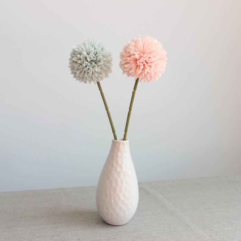 2023 Table tennis chrysanthemum simulation flower dandelion trumpet thorn single stem allium silk flowers cheap