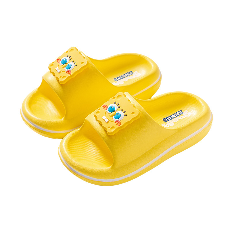 Lovely Cute Cartoon SpongeBob Children's Shoes Anti slip Summer Boys Girls Kids Baby Slipper Sandal