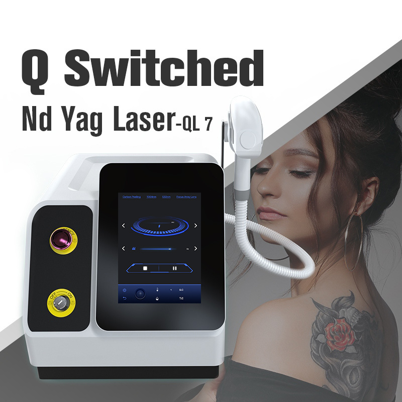 Factory Price Portable Q-Switched 1064Nm 585Nm 532Nm Opt Tattoo Removal Nd Yag Laser Machine