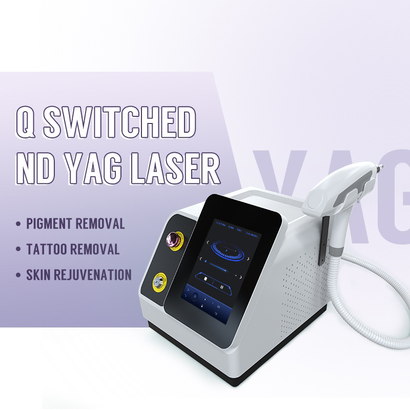 Factory Price Portable Q-Switched 1064Nm 585Nm 532Nm Opt Tattoo Removal Nd Yag Laser Machine