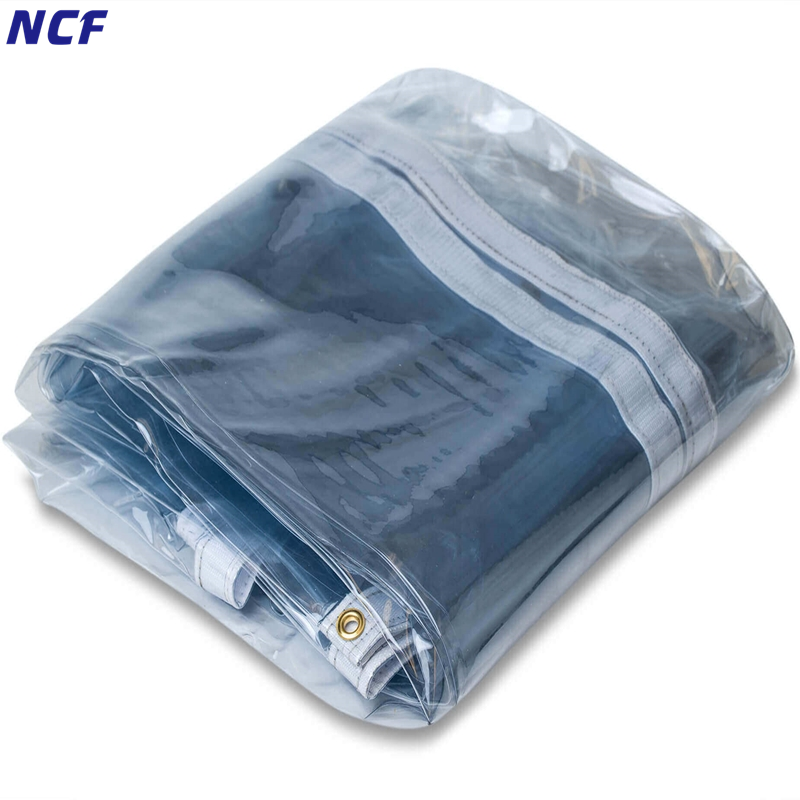 NCF 8 foot x 8 foot Heavy Duty Clear PVC Tarpaulin Transparent Vinyl Tarp for Plastic Roof